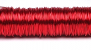 Metallic coloured wire 25 m. 0.50 mm red