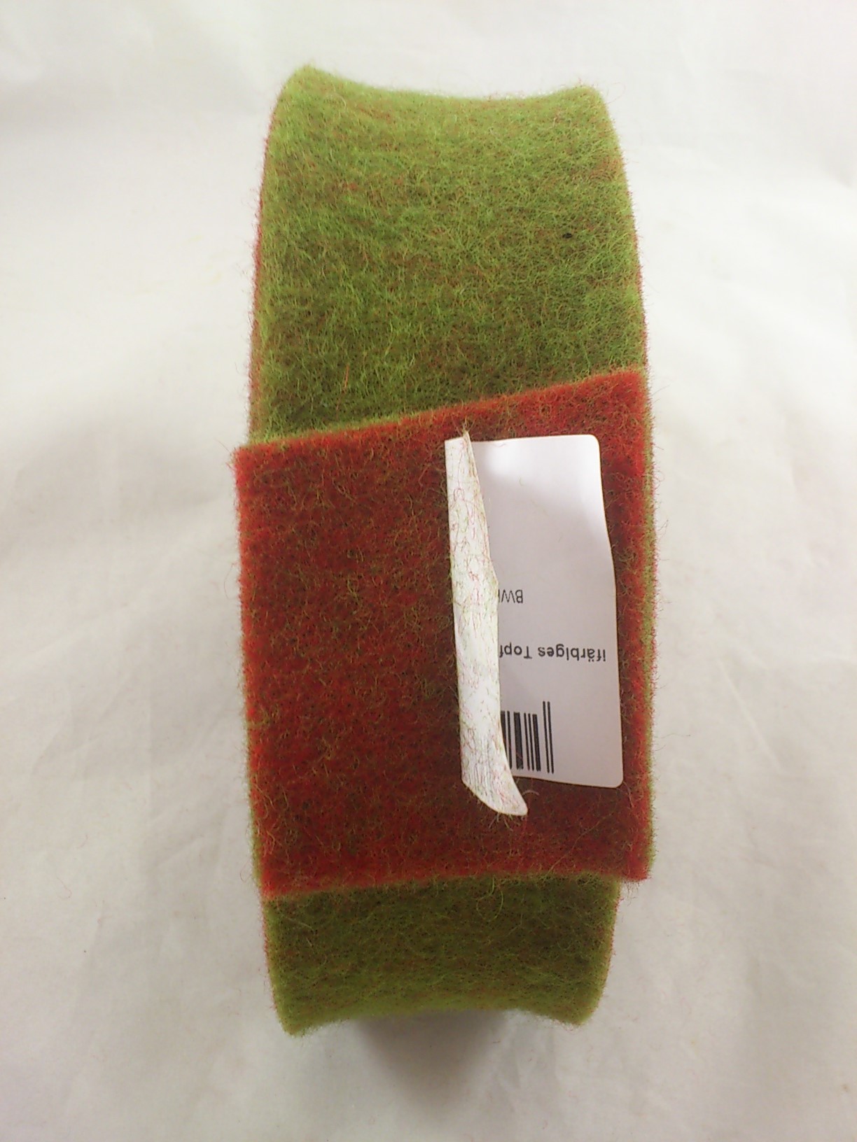 Filz zweifarbig breite 7.5 cm L= 5 m grün-rot(GU13RO04)