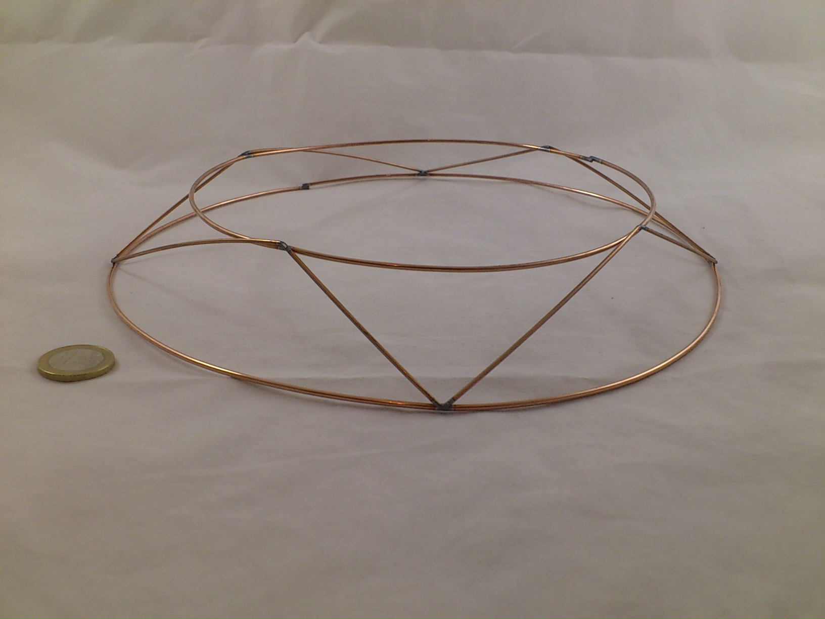 Frame copper double ring  40 cm