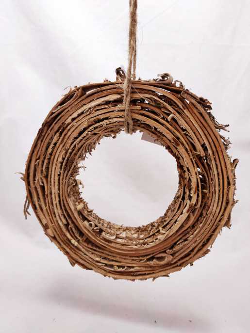 Birch bark ring 30 cm 3.5 cm