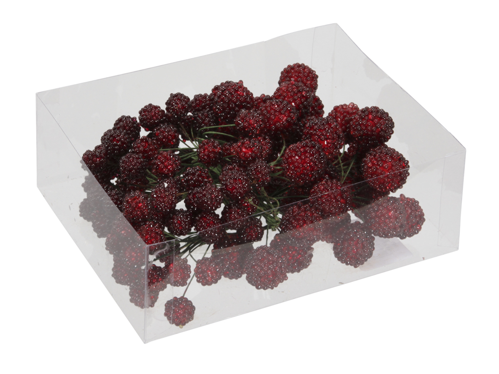 Red berries 18 p. (6 p. D2cm, 12 p. D1 cm)