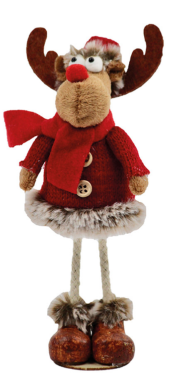 Rudolph staand ca. 20 cm met rode trui