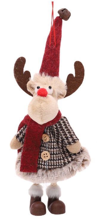 Pendentif Rudolph avec écharpe rouge ca. 21 cm