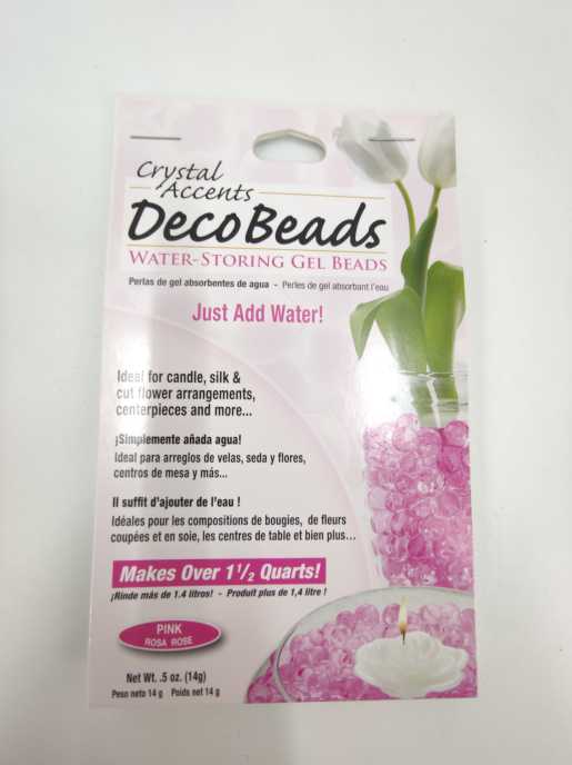 Perles d'eau rose deco beads 14 gr.