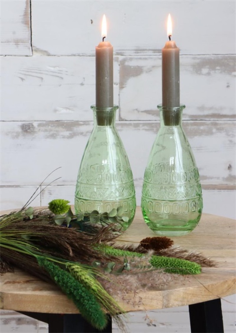 Flasche aus farbigem Glas rome grun Ø7,5 h.15,8 cm