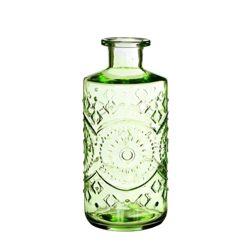 Colored glass bottle berlin green Ø9 h.21 cm