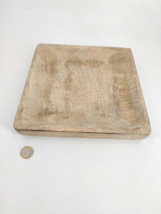 Square dish wood 25 cm