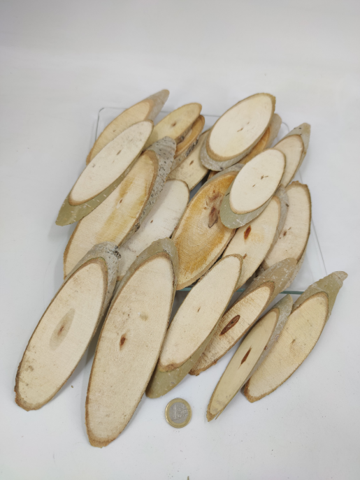 Wood slices oval poplar 500 gr.