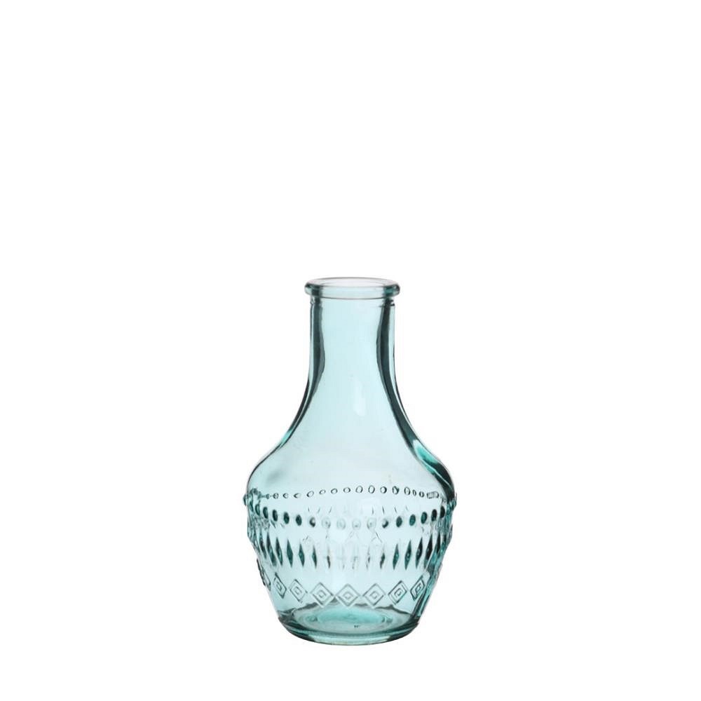 Flasche aus farbigem Glas milano blau Ø h6.10 cm p. St. (verpackt pro 12)