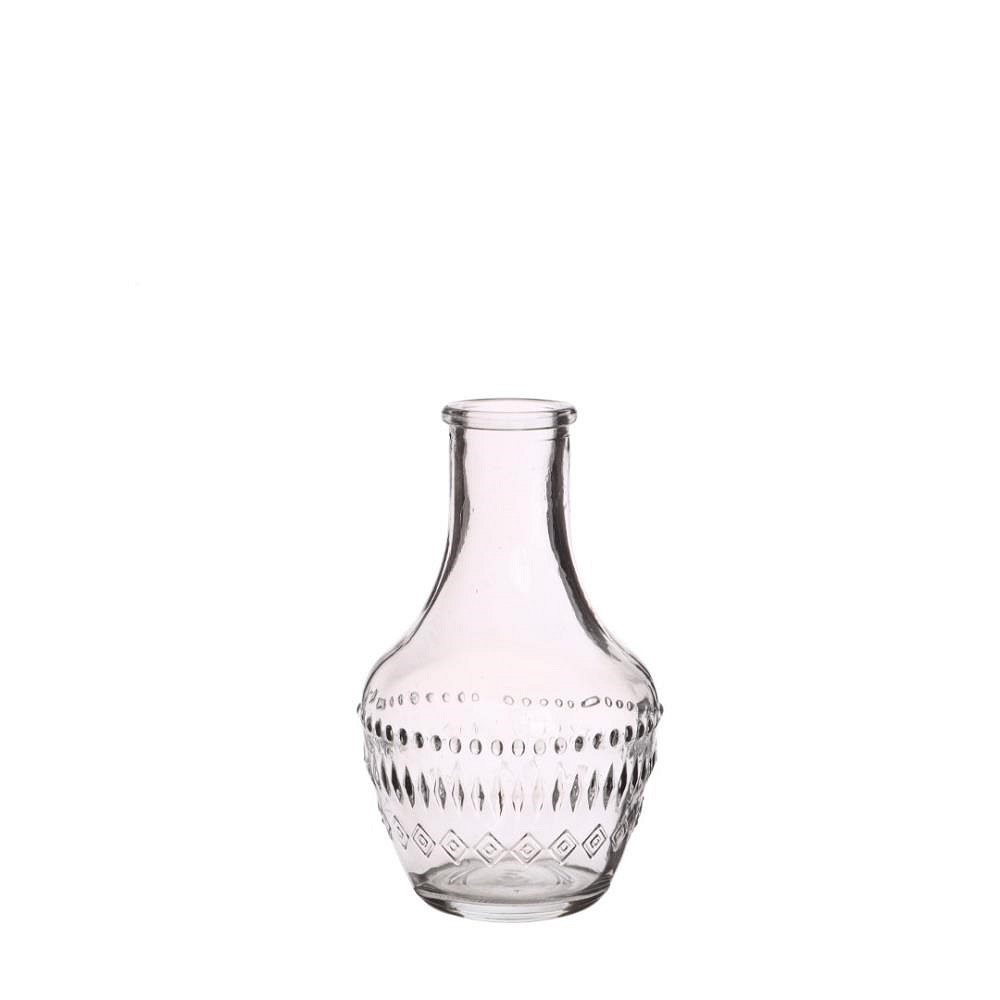 Gekleurde glazen fles milano clear Ø6 h.10 cm p.st. (verpakt per 12)