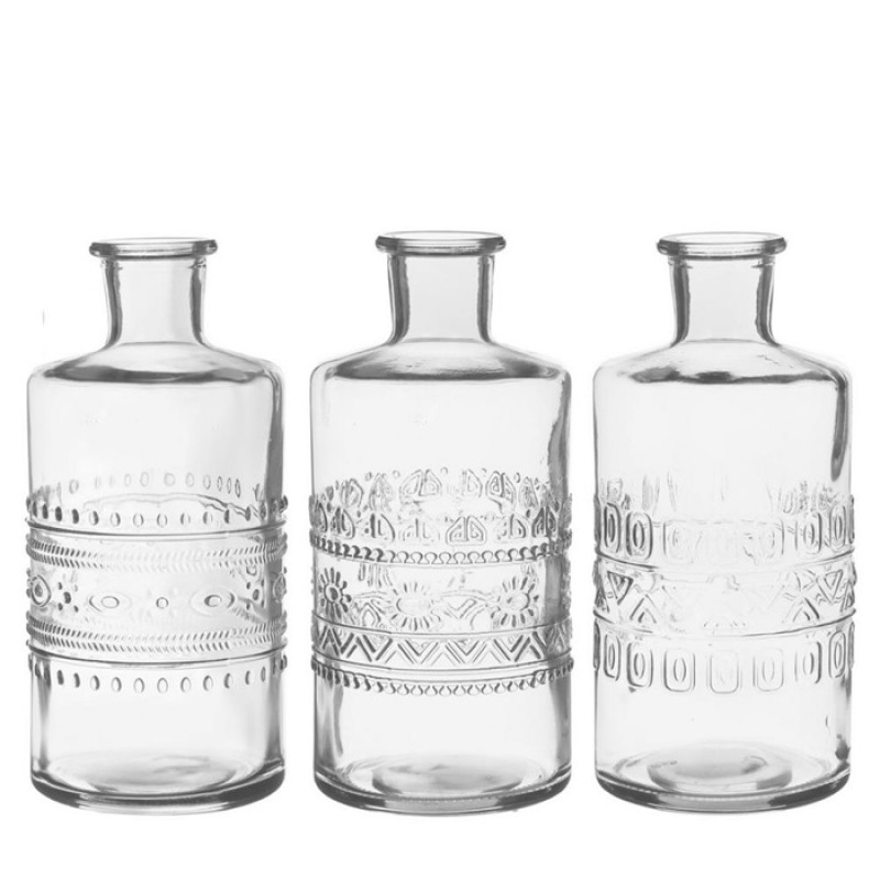 Flasche aus farbigem Glas porto clear Ø7,5 h.14,5 cm