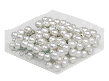 Christmas balls in glass 20 mm 144 pcs. silver mat