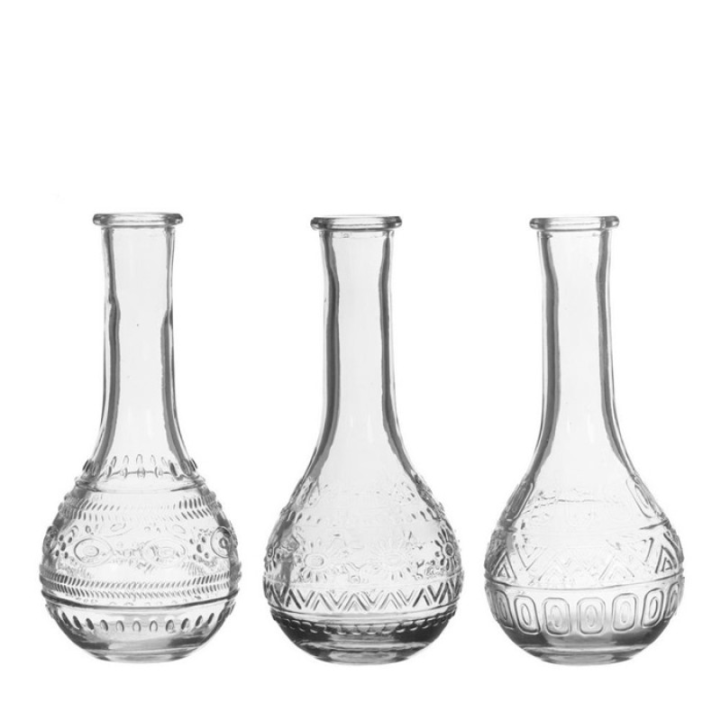 Gekleurde glazen fles paris clear Ø7,5 h.15,8 cm
