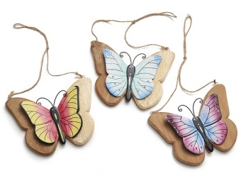 Hanger 'Butterfly' 18x13 cm Blauw