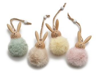Hanger Fluffy Konijn Wit
