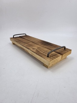 Houten plateau 'Sturdy' 40 x 14 x 7 cm