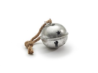 Jingle Bel zilver 8 cm