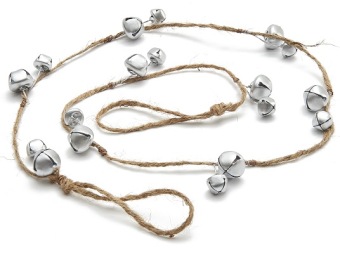 Guirlande cloche 'Jingle' argentée 120 cm