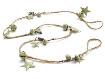 Guirlande cloche/étoile 'Jingle' argile 120 cm
