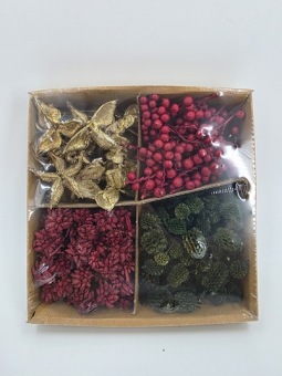 Exoten assortiment goud/rood/groen 18x18 cm
