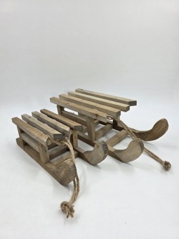 Houten slee 38 x 14 x 12 cm