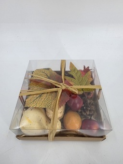 Doosje decoratie pompoenen mix