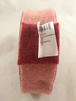 Felt bi-color wide 7.5 cm L= 5 m roze-bordeaux (RS07R005)