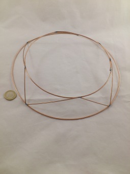 Frame cuivre double bracelet 30 cm avec bord relevé