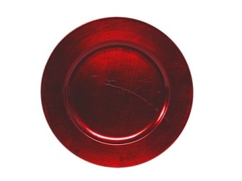 Sous-plat en plastique rouge Ø28 cm