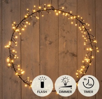 Verlichting krans 156 LED 50 cm classic warm