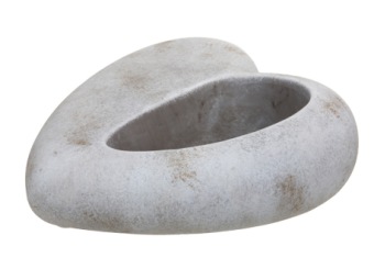 Cement bloempot hart 21 x 19 x 7 cm