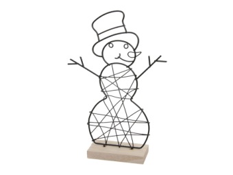 Frame Sneeuwman Zwart 20 cm