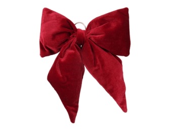 Noeud décoratif velours rouge