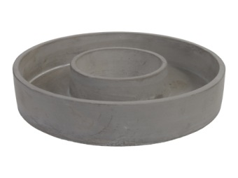 Cement bloempot krans 26 x 5 cm