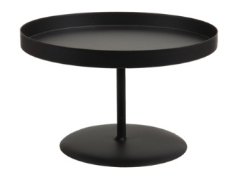 Metalen taartschaal rond zwart Ø22 cm