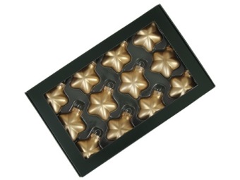 Weihnachtskugeln aus Glas Stern 40 mm 12 St. gold combi 