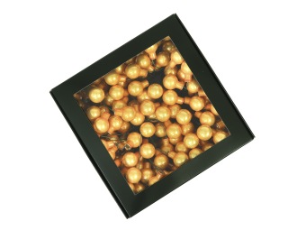Kerstballetjes In Glas Op Draad 20mm 144 st. Gold Opal