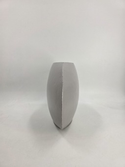Metalen Bloempot Ovaal Grijs 53x30x17 cm
