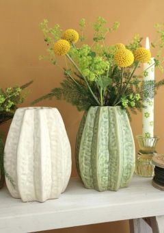 Tafelvaasje 'Carambola' Ø11.5 cm H 15 cm set van 2