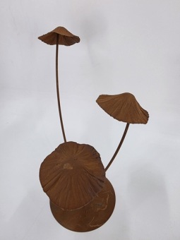 Deco mushroom roest 30 x 7 cm