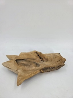 Decoratieve houten schaal 32 cm