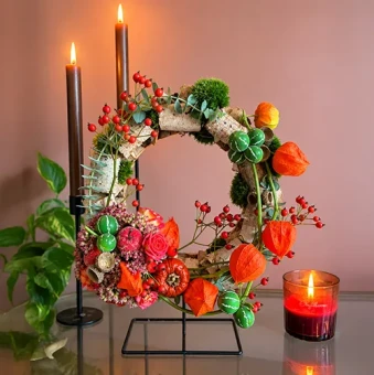 DIY Berkenkrans herfst arrangement - Dentergem - bloemschikmateriaal