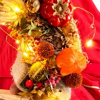 DIY Herfst stuk S op standaard 2 pinnen - Carlein Tukkers - Dentergem - Bloemschikmateriaal
