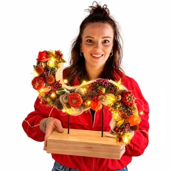 DIY Herfst stuk S op standaard 2 pinnen - Carlein Tukkers - Dentergem - Bloemschikmateriaal
