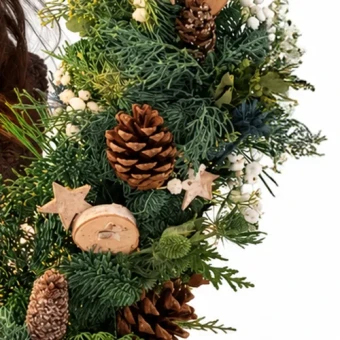 DIY Kerstkrans LED 50 cm metalen frame - Dentergem - bloemschikmateriaal