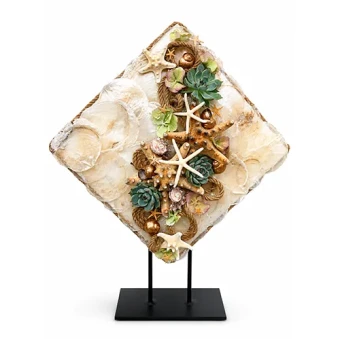 DIY-kunstpakket vierkant capiz 30 cm - Dentergem - bloemschikmateriaal