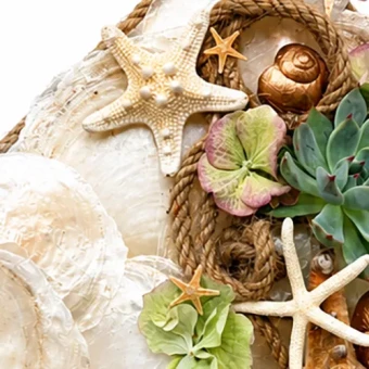 DIY-kunstpakket vierkant capiz 30 cm - Dentergem - bloemschikmateriaal