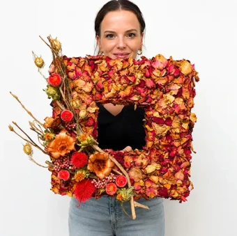 DIY-krans schelpen zeesterren zeegras 50 cm - Dentergem - bloemschikmateriaal