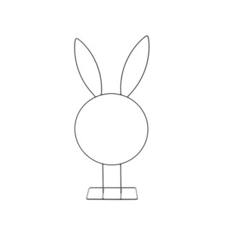 Metalen Frame 'Bunny' Zwart