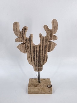 Staander houten rendier 30 x 20 cm